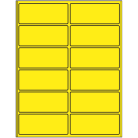 4" x 1.625" Fluorescent Yellow Rectangular Sheet Labels