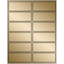 4" x 1.625" Gold Foil Rectangular Sheet Labels
