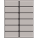 4" x 1.625" Gray Rectangular Sheet Labels