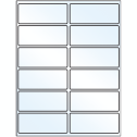 4" x 1.625" White Mid Gloss Rectangular Sheet Labels