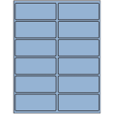 4" x 1.625" Pastel Blue Rectangular Sheet Labels