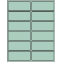 4" x 1.625" Pastel Green Rectangular Sheet Labels