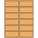 4" x 1.625" Pastel Orange Rectangular Sheet Labels