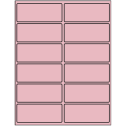 4" x 1.625" Pastel Pink Rectangular Sheet Labels
