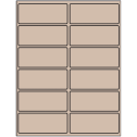 4" x 1.625" Pastel Tan Rectangular Sheet Labels