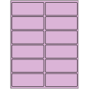 4" x 1.625" Pastel Purple Rectangular Sheet Labels