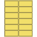 4" x 1.625" Pastel Yellow Rectangular Sheet Labels