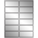 4" x 1.625" Silver Foil Rectangular Sheet Labels