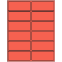 4" x 1.625" Red Rectangular Sheet Labels