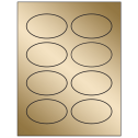 3.33" x 2" Gold Foil Oval Sheet Labels