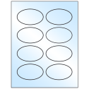 3.33" x 2" White Premium High Gloss Oval Sheet Labels
