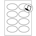 3.33" x 2" Blockout Oval Sheet Labels