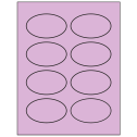 3.33" x 2" Pastel Purple Oval Sheet Labels