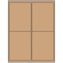 4" x 5" Brown Kraft Rectangular Sheet Labels