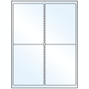 4" x 5" Crystal Clear Rectangular Sheet Labels