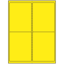4" x 5" Fluorescent Yellow Rectangular Sheet Labels