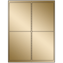 4" x 5" Gold Foil Rectangular Sheet Labels