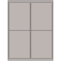 4" x 5" Gray Rectangular Sheet Labels