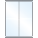 4" x 5" White Mid Gloss Rectangular Sheet Labels