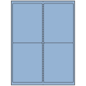 4" x 5" Pastel Blue Rectangular Sheet Labels