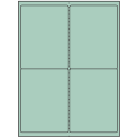 4" x 5" Pastel Green Rectangular Sheet Labels