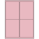 4" x 5" Pastel Pink Rectangular Sheet Labels