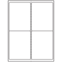 4" x 5" White Rectangular Sheet Labels