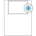 6" x 4" White Rectangular Sheet Labels - Freezer Grade Adhesive