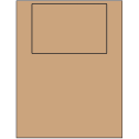 6" x 4" Brown Kraft Rectangular Sheet Labels
