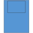 6" x 4" Fluorescent Blue Rectangular Sheet Labels
