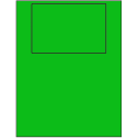 6" x 4" Fluorescent Green Rectangular Sheet Labels