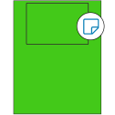 6" x 4" Fluorescent Green Rectangular Sheet Labels - Removable Adhesive