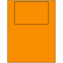 6" x 4" Fluorescent Orange Rectangular Sheet Labels