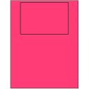 6" x 4" Fluorescent Pink Rectangular Sheet Labels