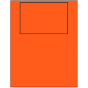 6" x 4" Fluorescent Red Rectangular Sheet Labels