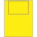 6" x 4" Fluorescent Yellow Rectangular Sheet Labels