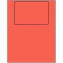 6" x 4" Red Rectangular Sheet Labels