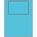 6" x 4" Turquoise Rectangular Sheet Labels