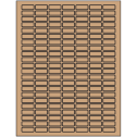 1" x 0.375" Brown Kraft Rectangular Sheet Labels