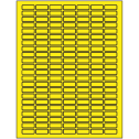 1" x 0.375" Fluorescent Yellow Rectangular Sheet Labels