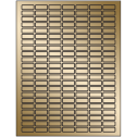 1" x 0.375" Gold Foil Rectangular Sheet Labels