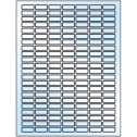 1" x 0.375" White Premium High Gloss Rectangular Sheet Labels
