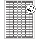 1" x 0.375" Blockout Rectangular Sheet Labels