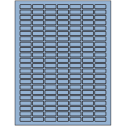 1" x 0.375" Pastel Blue Rectangular Sheet Labels