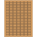 1" x 0.375" Pastel Orange Rectangular Sheet Labels
