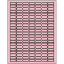 1" x 0.375" Pastel Pink Rectangular Sheet Labels