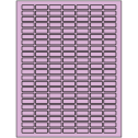 1" x 0.375" Pastel Purple Rectangular Sheet Labels