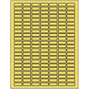 1" x 0.375" Pastel Yellow Rectangular Sheet Labels