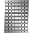 1" x 0.375" Silver Foil Rectangular Sheet Labels
