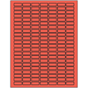 1" x 0.375" Red Rectangular Sheet Labels